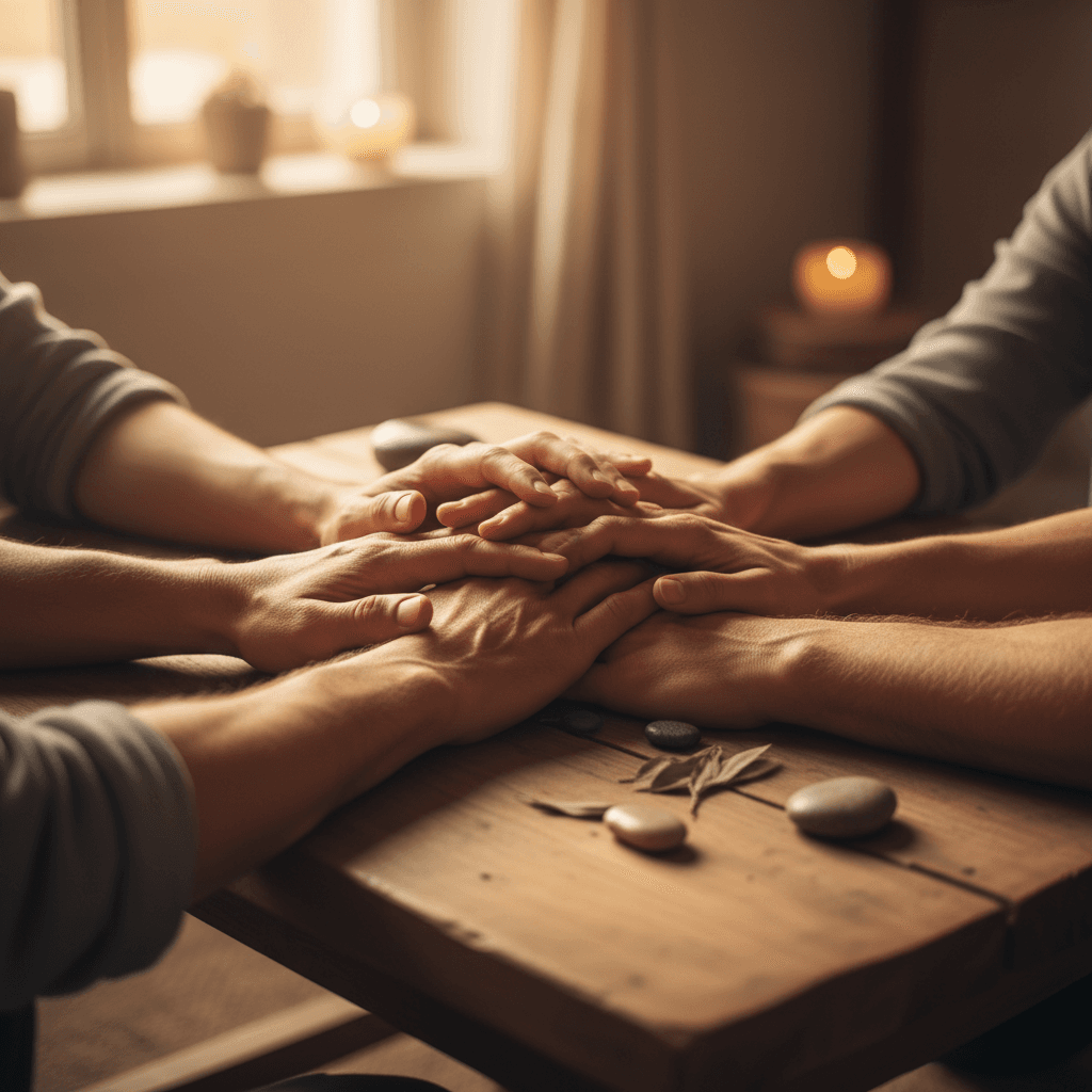 Youth connecting during a peer support and community circle